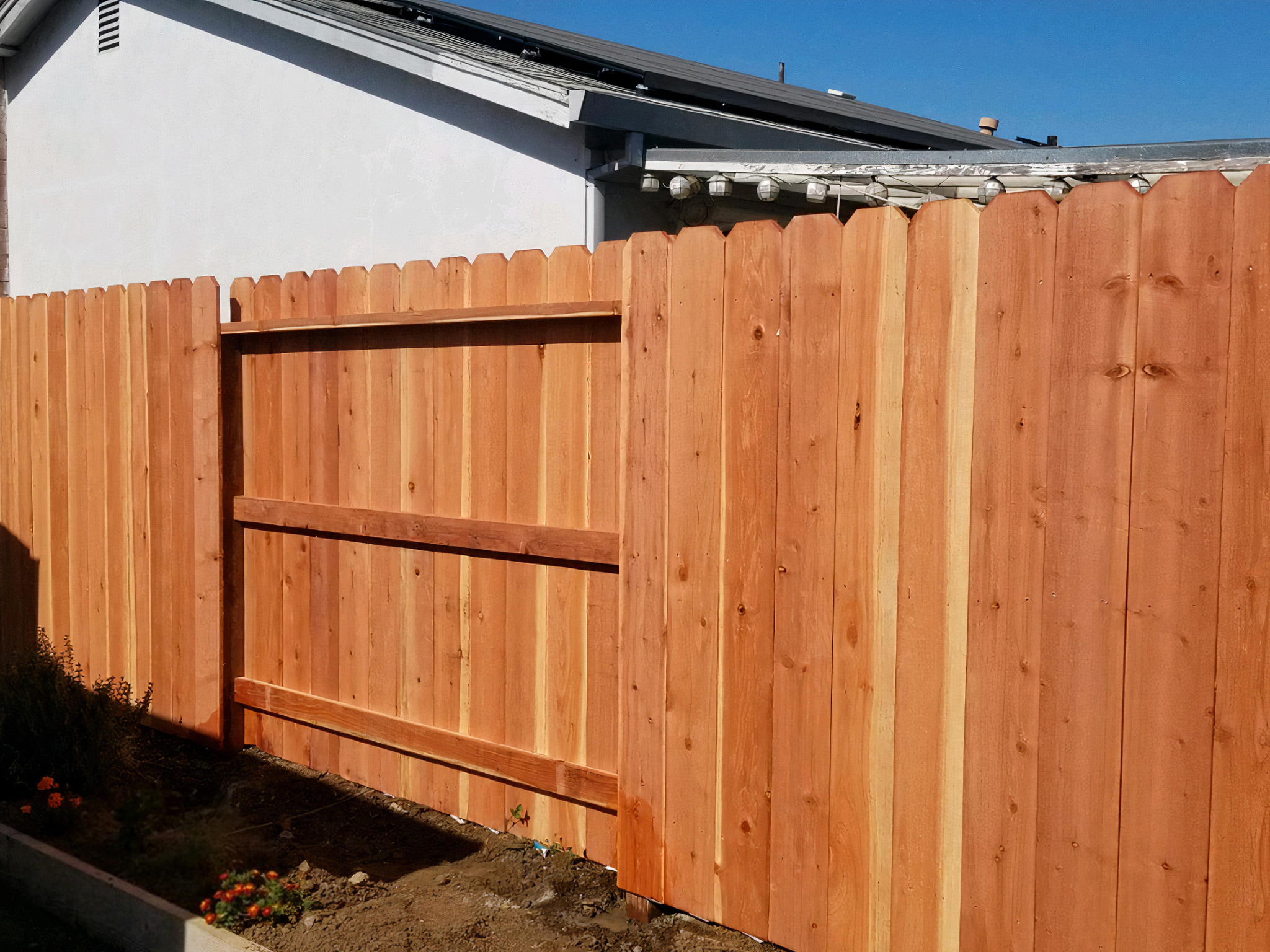 Custom wood fence and gate