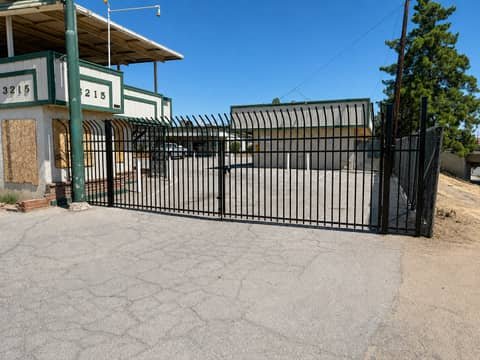 Commercial ornamental iron security gate
