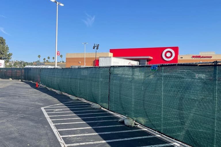 Temporary Fencing example in Bakersfield