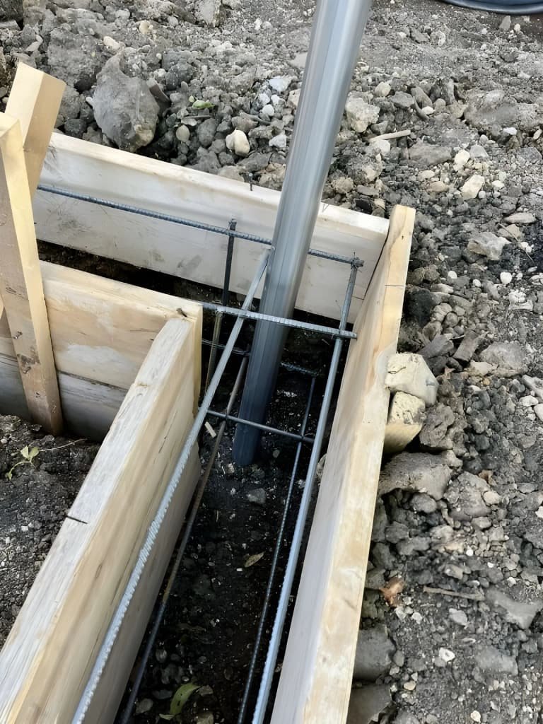Fence Concrete Footings project example