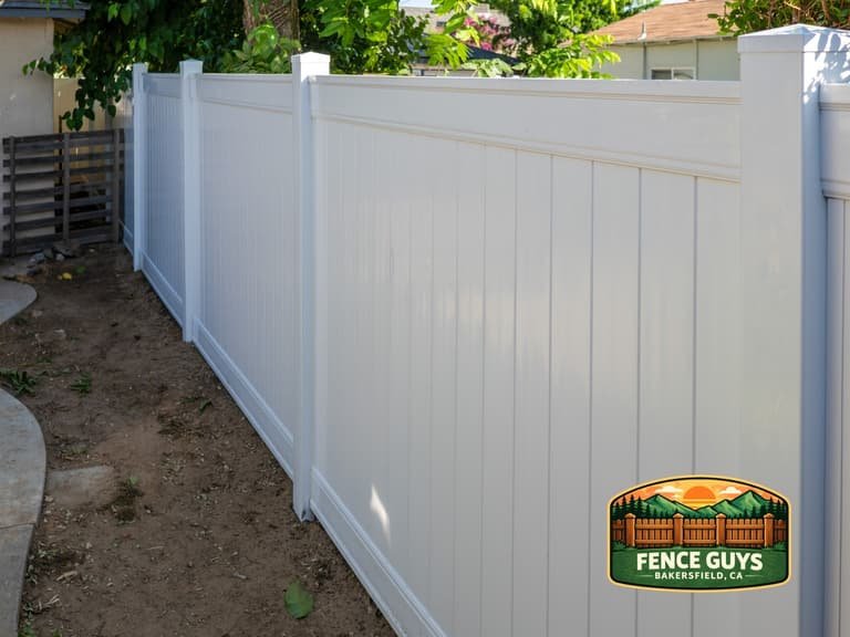 Vinyl Fence Installation completed work
